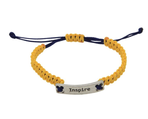CHAMP Macrame Bracelet INSPIRE - MUSTARD / NAVY BLUE