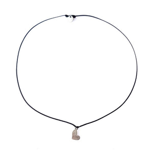 WILD Single Thread Necklace/Chocker Heart - Black