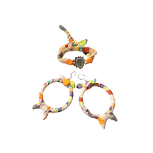 Load image into Gallery viewer, WILD Kikoy Lion Chocker/Bracelet and Earings - PEACH
