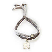 Load image into Gallery viewer, CHEEKY Bracelet with ribbons Monkey - Dark grey/Light Grey - No Memo