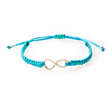 Load image into Gallery viewer, COOL Macrame Bracelet Infinity - Turquoise/Teal - No Memo
