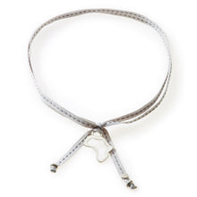 Load image into Gallery viewer, FEISTY Ribbon Necklace &amp; Choker Africa - Light Grey - No Memo