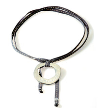 Load image into Gallery viewer, FEISTY Ribbon Necklace &amp; Choker Unique - Dark Grey - No Memo