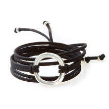 Load image into Gallery viewer, FIERCE Versatile faux suede Bracelet, Necklace &amp; Choker 1 Circle - Black - No Memo