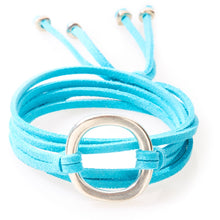 Load image into Gallery viewer, FIERCE Versatile faux suede Bracelet, Necklace &amp; Choker 1 Circle - Turquoise - No Memo