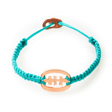 Load image into Gallery viewer, ICON Macrame Bracelet Friendship - Teal - No Memo