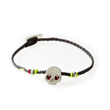 Load image into Gallery viewer, LEGEND Braided Bracelet Skull - Dark Grey - No Memo