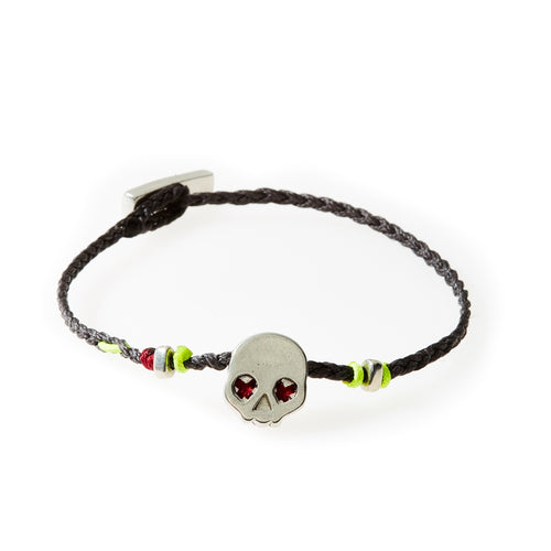 LEGEND Braided Bracelet Skull - Dark Grey - No Memo