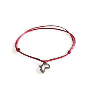 DAINTY Single Thread Bracelet Africa - Red - No Memo