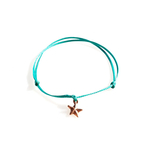 DAINTY Single Thread Bracelet Star - Teal - No Memo