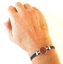 Load image into Gallery viewer, HUNK Braided leather Bracelet Oryx - Dark Brown - No Memo