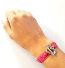 Load image into Gallery viewer, QUIRKY Shweshwe Bracelet Heart - Pink - No Memo