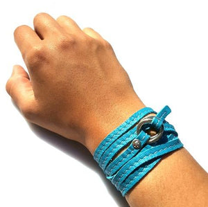 REBEL Versatile leather wrap Turquoise - No Memo