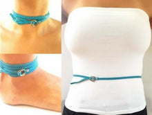 Load image into Gallery viewer, REBEL Versatile leather wrap Turquoise - No Memo